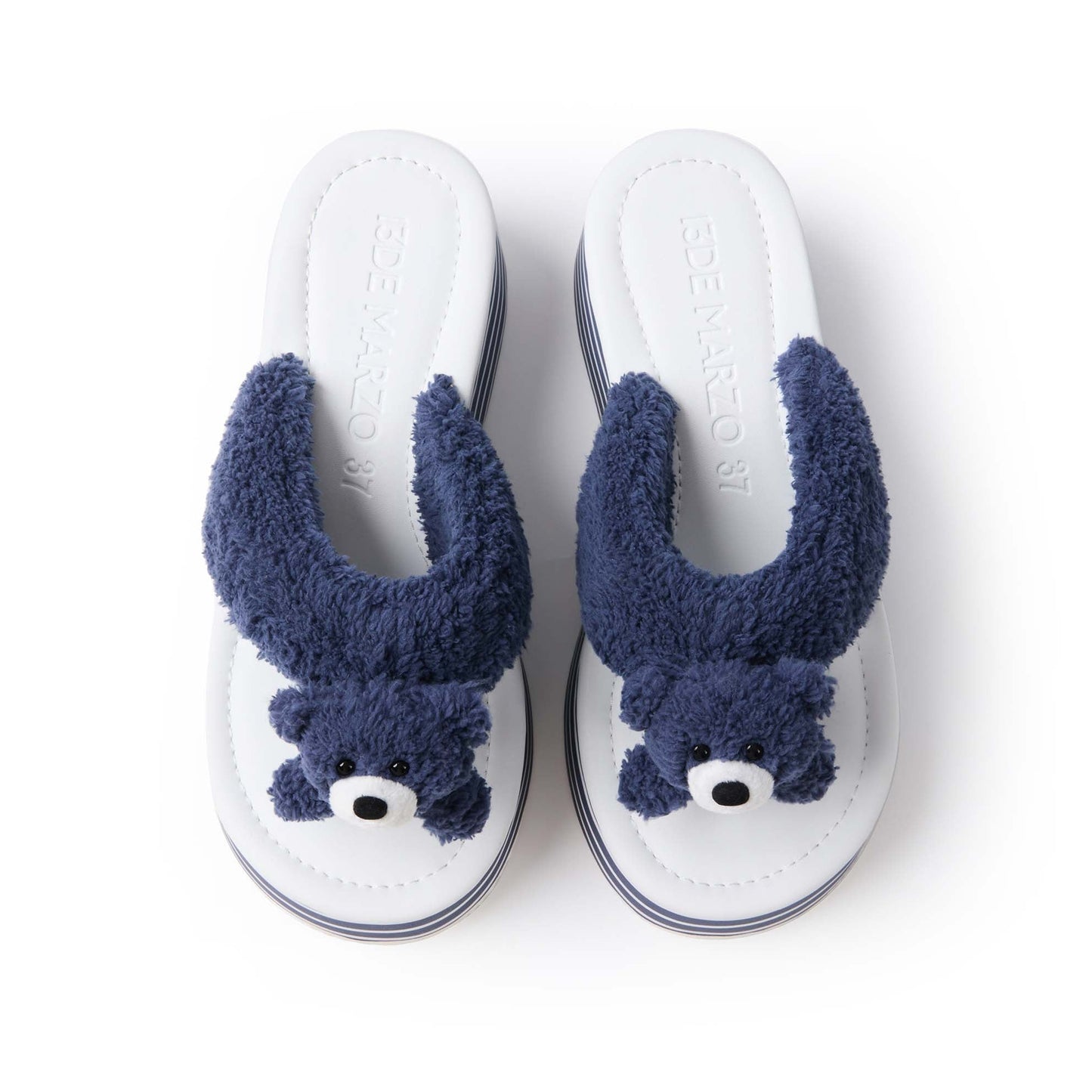 13DE MARZO Doozoo Platform Sandals Navy Blue