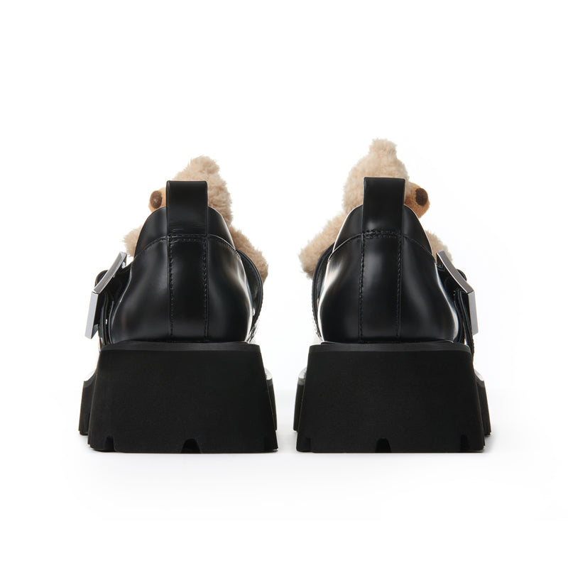 13DE MARZO Bear Mary Jane Shoes Black