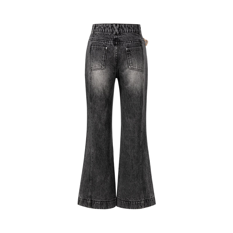 13DE MARZO Doozoo Spray Paint Jeans Black