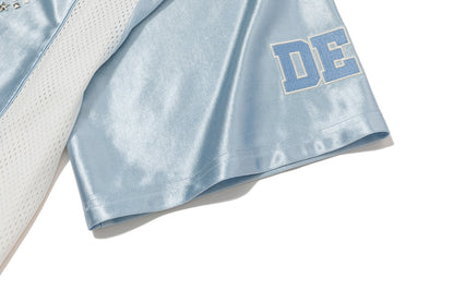 13DE MARZO Bear Cheerleader Satin Jersey T-shirt Blue