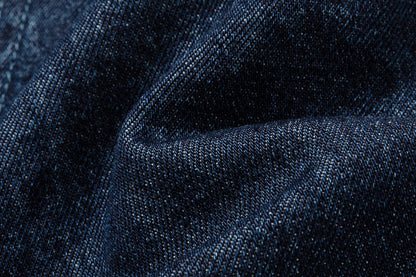 13DE MARZO Two-piece Style Smocked Denim Skirt Navy Blue