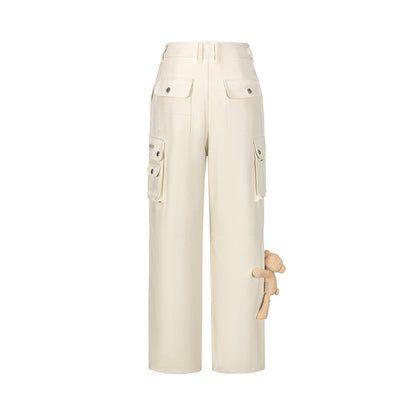13DE MARZO Doozoo Multi-Pocket Cargo Pants Beige
