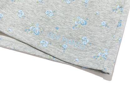 13DE MARZO Floral Print Sweatpants Shorts Grey