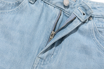13DE MARZO Cuffed Wide-Leg Jeans Blue