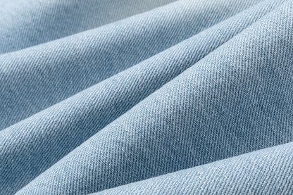 13DE MARZO Cuffed Wide-Leg Jeans Blue