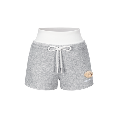 13DE MARZO Sports Shorts with Double Waistband Grey