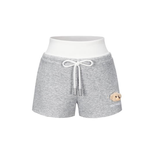 13DE MARZO Sports Shorts with Double Waistband Grey