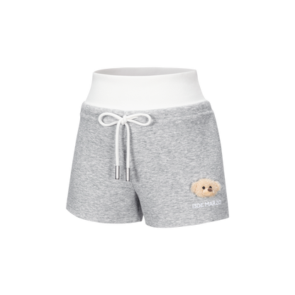 13DE MARZO Sports Shorts with Double Waistband Grey