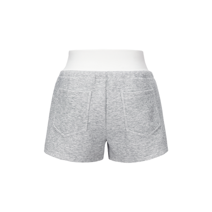 13DE MARZO Sports Shorts with Double Waistband Grey