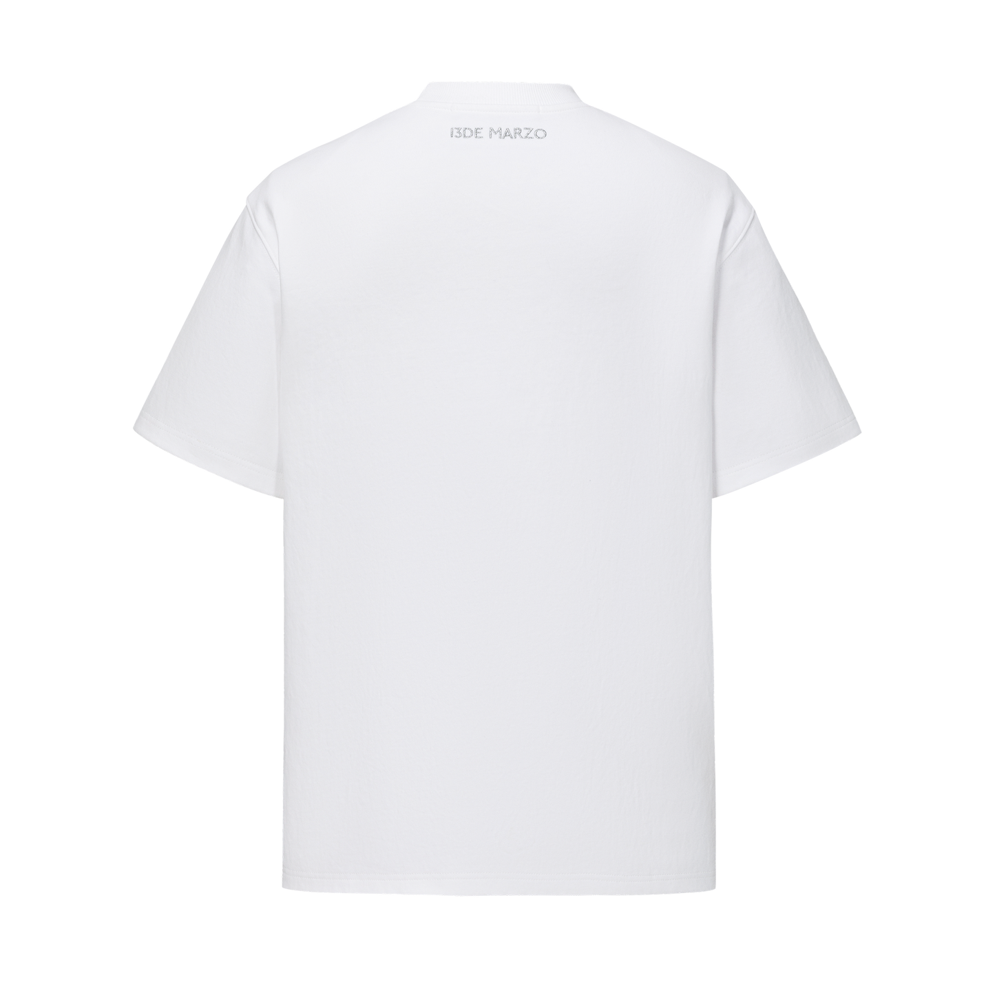 13DE MARZO Angel Devil Hollow Out T-Shirt White