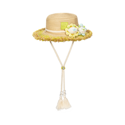 13DE MARZO Floral BabyBear Straw Hat