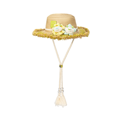13DE MARZO Floral BabyBear Straw Hat