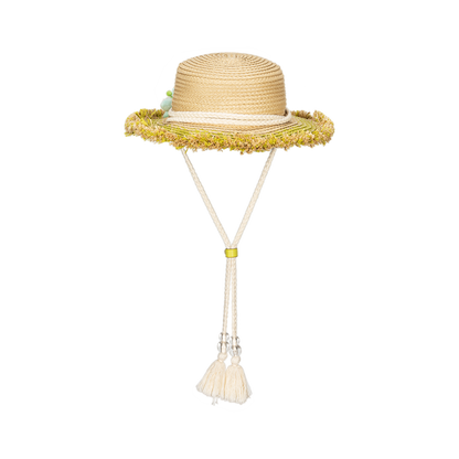 13DE MARZO Floral BabyBear Straw Hat