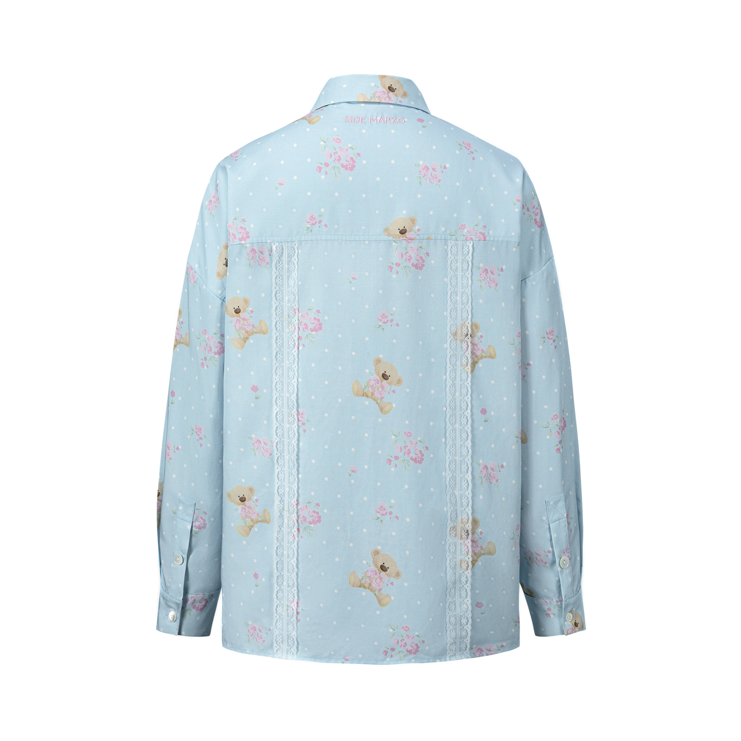 13DE MARZO All-Over Floral Print Shirt Blue