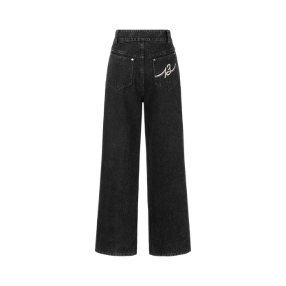 13DE MARZO Bear Fork Crinkle Jeans