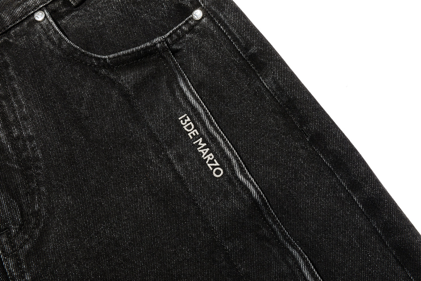 13DE MARZO Bear Fork Crinkle Jeans