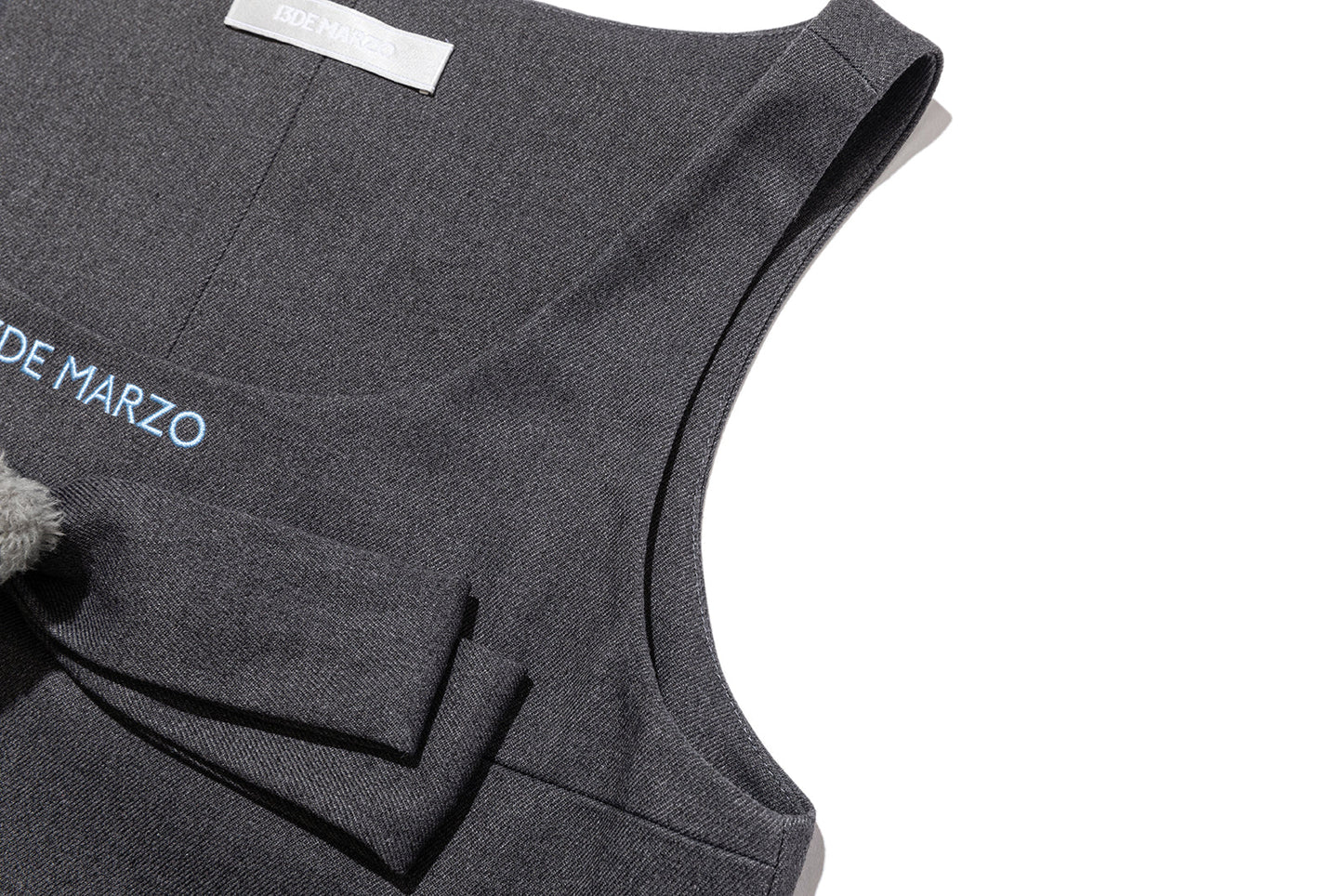 13DE MARZO Sleeveless Tulle Dress Dark Grey