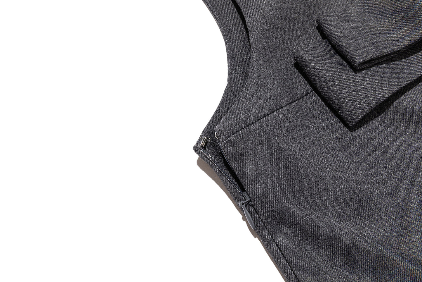 13DE MARZO Sleeveless Tulle Dress Dark Grey