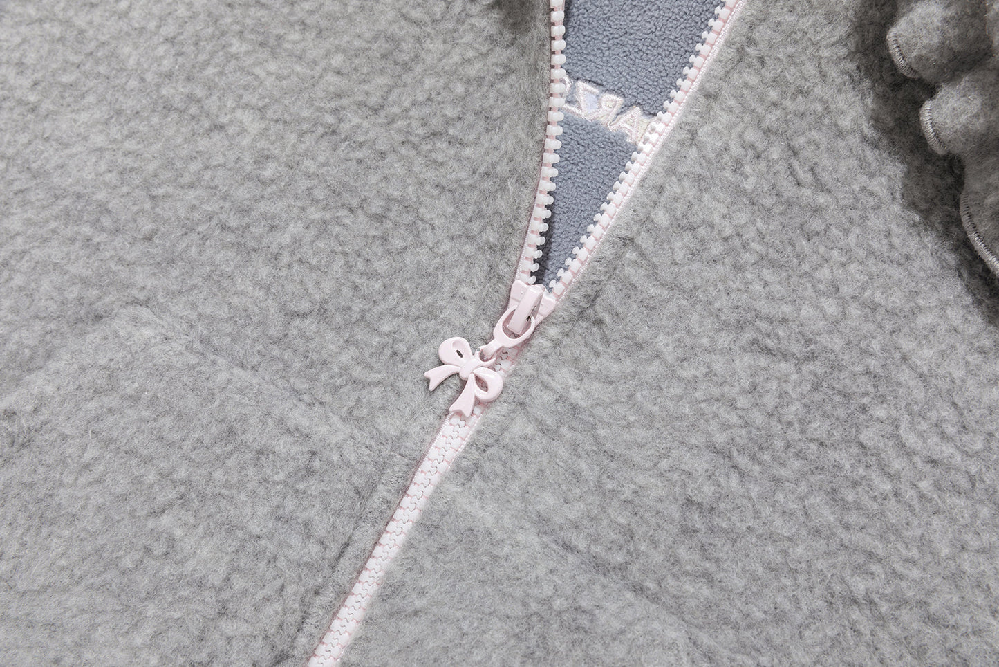 13DE MARZO Nighty Night Bear Cropped Jacket Grey