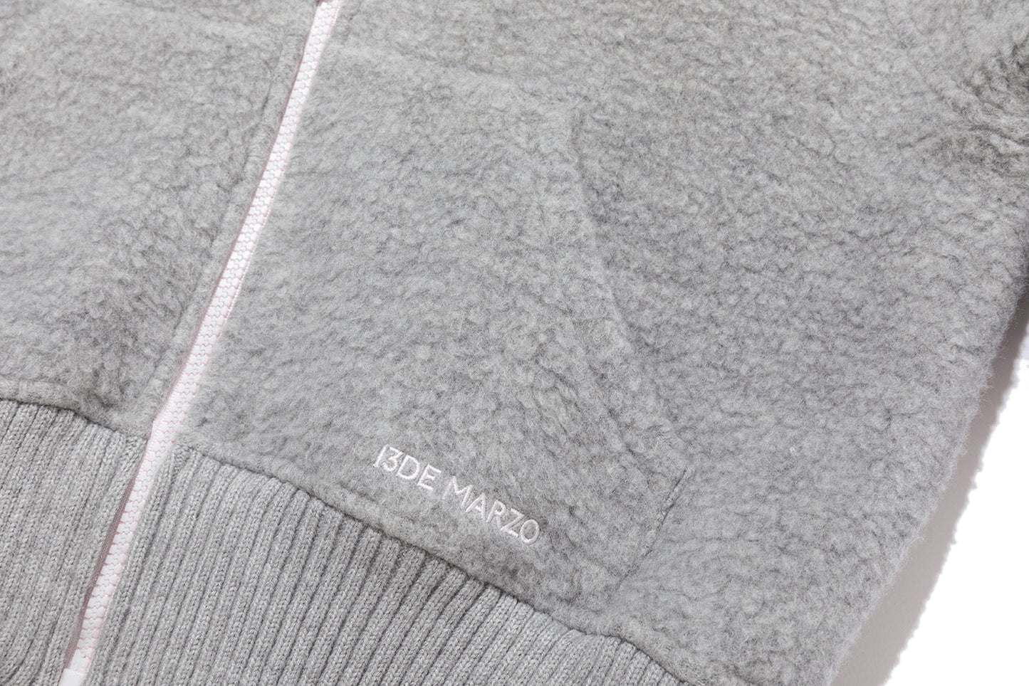 13DE MARZO Nighty Night Bear Cropped Jacket Grey