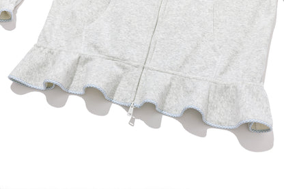 13DE MARZO Nighty Night Bear Lace Hoodie Grey