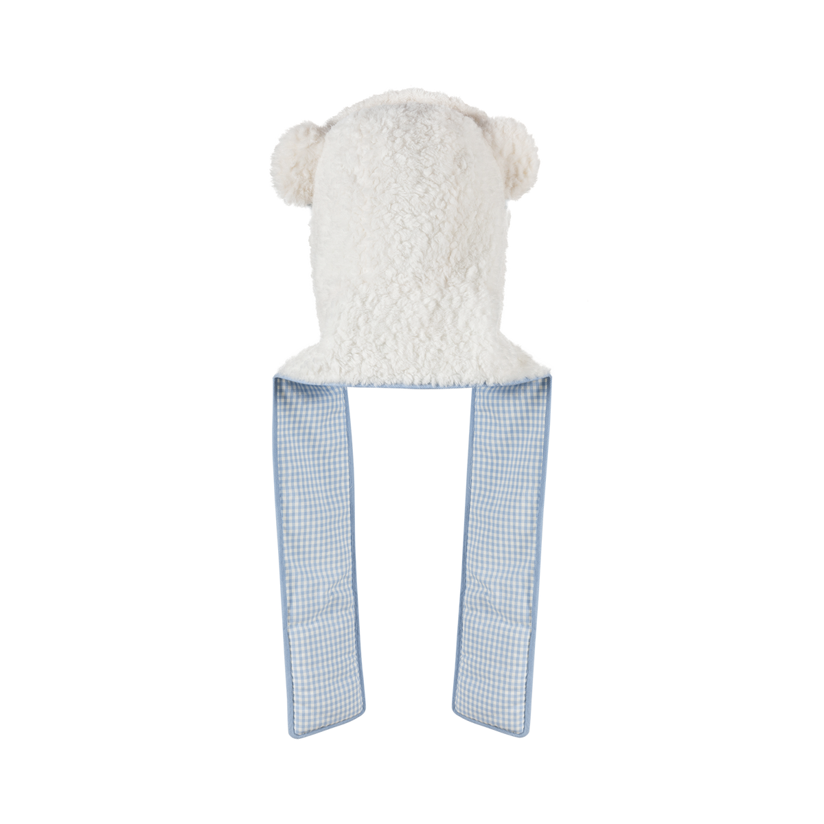 13DE MARZO Nighty Night Bear Hooded Scarf White