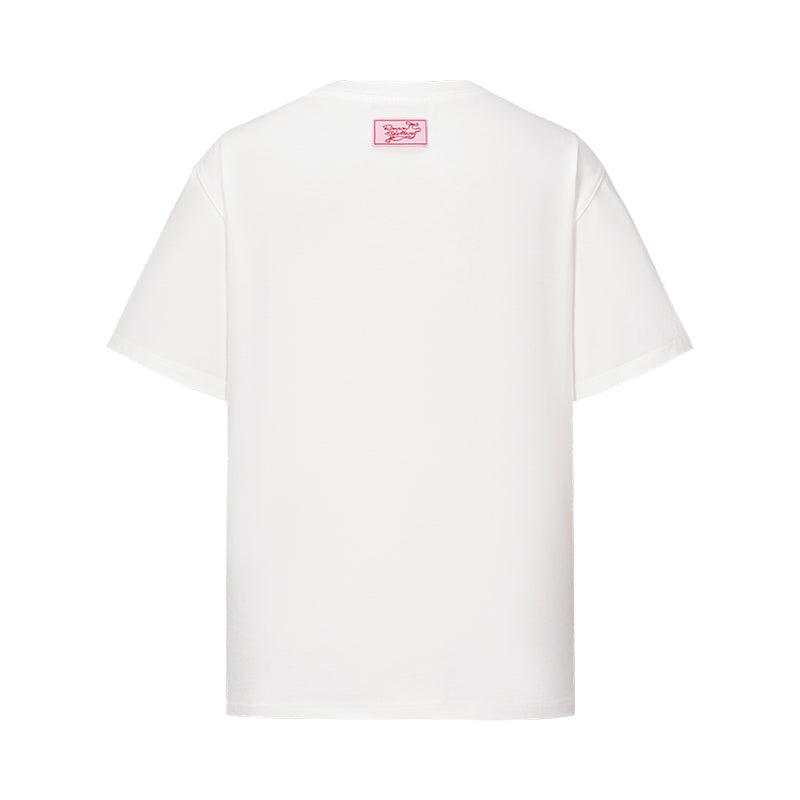 13DE MARZO x RONRON Bear Ribbon Tee White