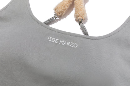 13DE MARZO Back Bear Harness Top Grey