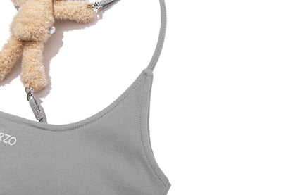 13DE MARZO Back Bear Harness Top Grey