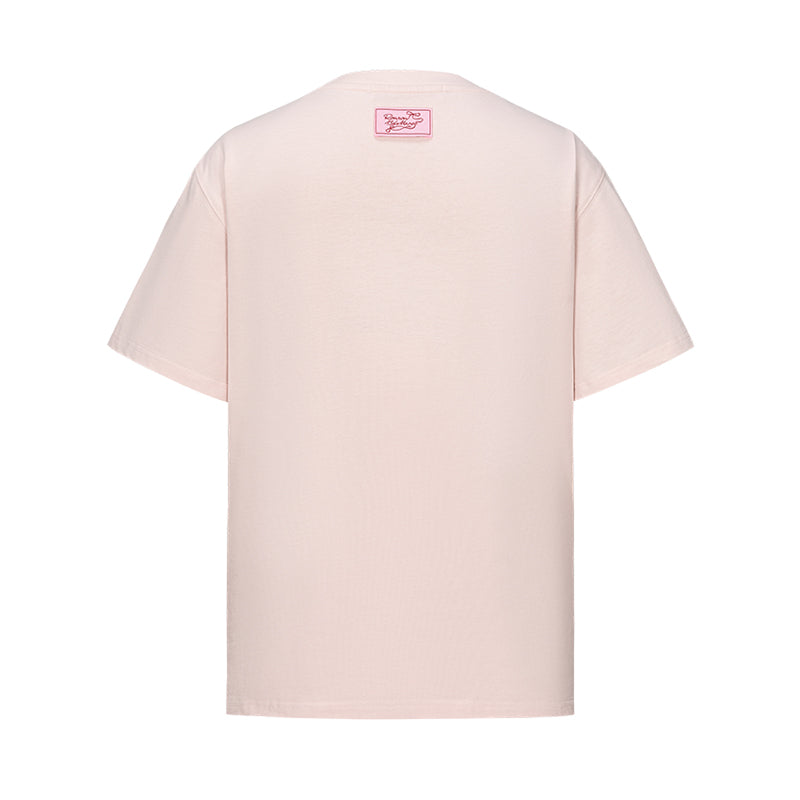 13DE MARZO x RONRON Bear Ribbon Tee Pink
