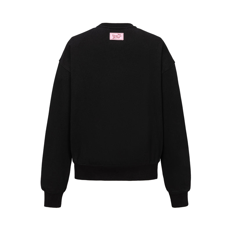 13DE MARZO x RONRON Double Ribbon Bear Sweater Black