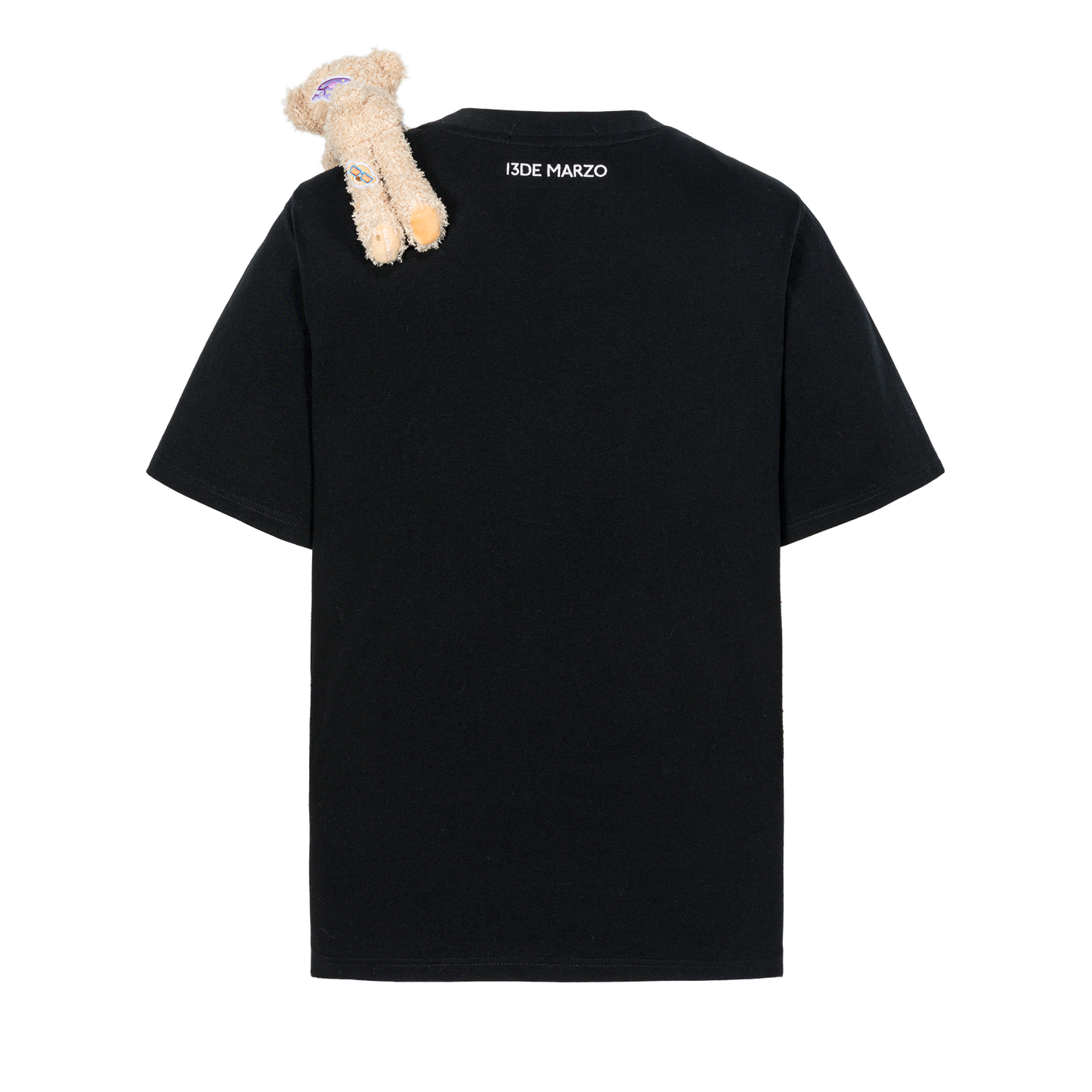13DE MARZO Bear Stickers T-Shirt Black