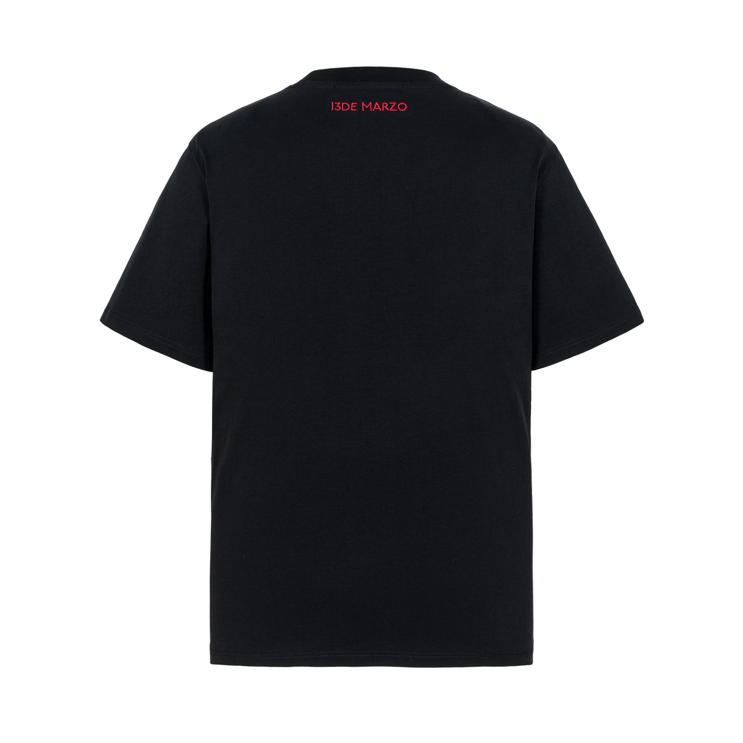 13DE MARZO Doozoo Checked Ribbon T-Shirt Black