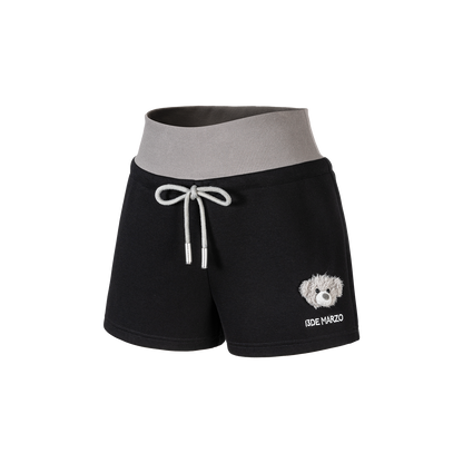 13DE MARZO Sports Shorts with Double Waistband Black