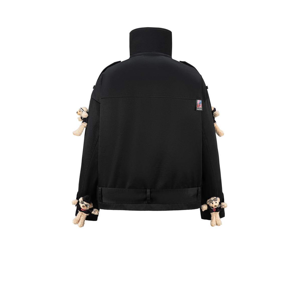 13DE MARZO Rolling Stones Tongue Coat Black