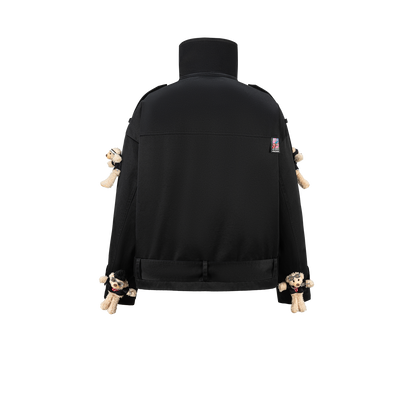 13DE MARZO Rolling Stones Tongue Coat Black