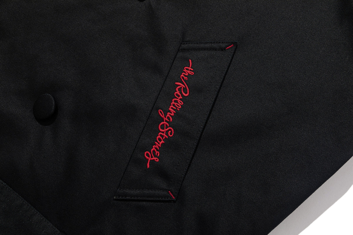 13DE MARZO Rolling Stones Tongue Coat Black
