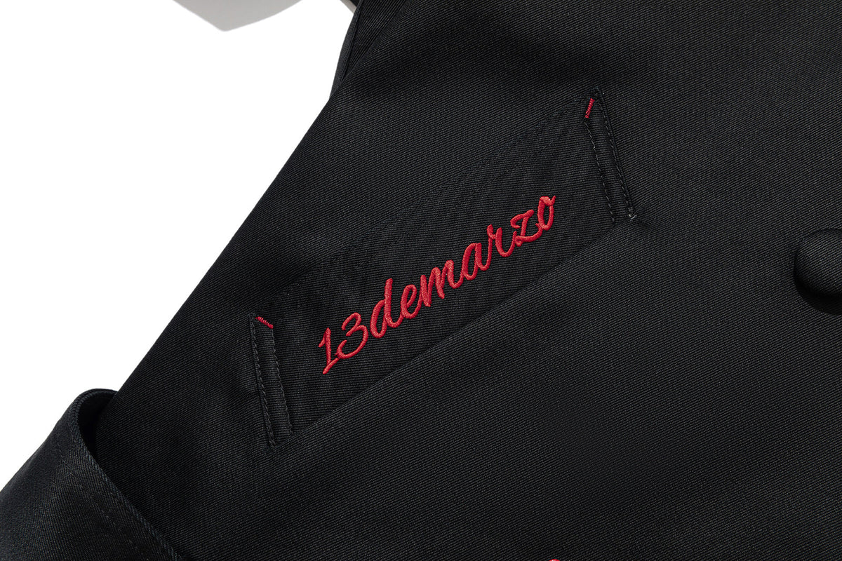 13DE MARZO Rolling Stones Tongue Coat Black