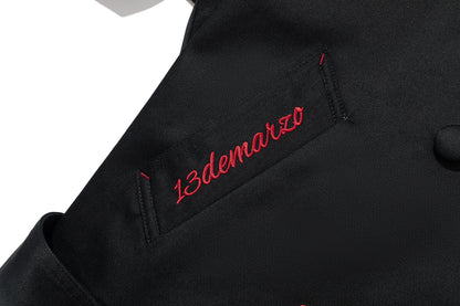 13DE MARZO Rolling Stones Tongue Coat Black