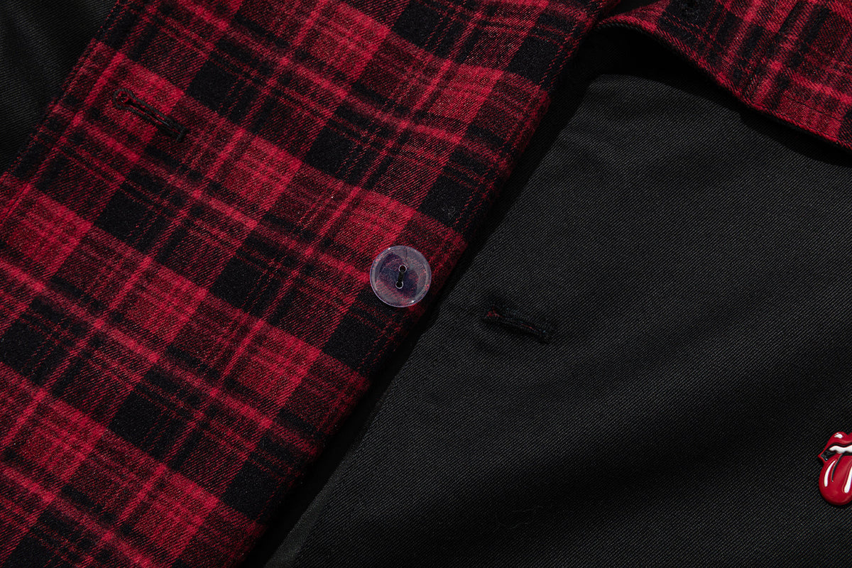 13DE MARZO Rolling Stones Tongue Coat Black