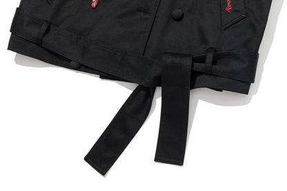 13DE MARZO Rolling Stones Tongue Coat Black