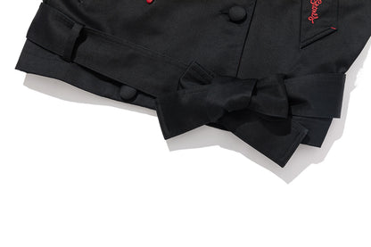 13DE MARZO Rolling Stones Tongue Coat Black