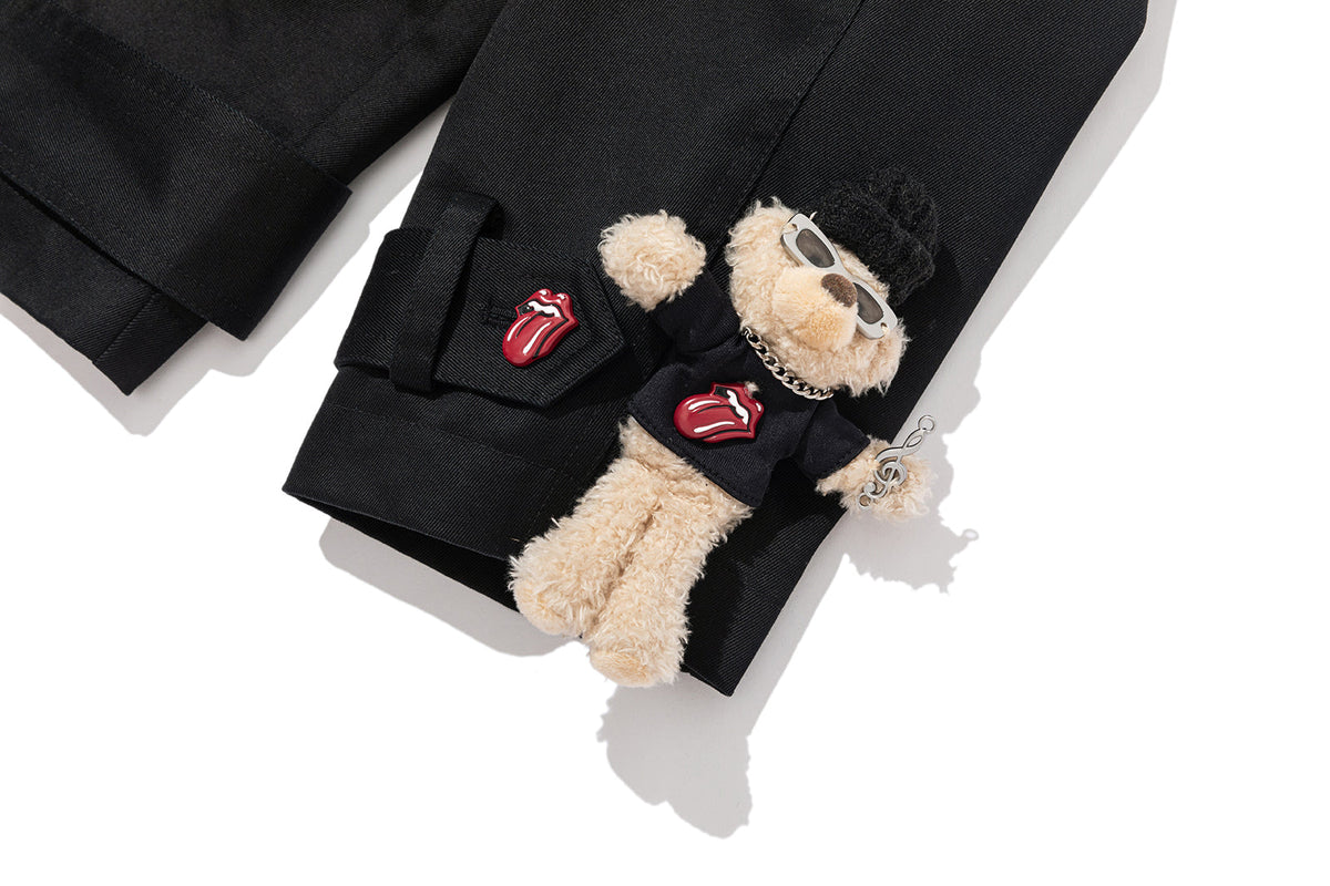 13DE MARZO Rolling Stones Tongue Coat Black
