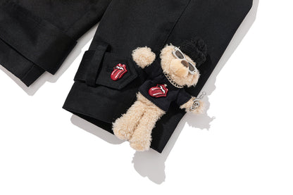 13DE MARZO Rolling Stones Tongue Coat Black