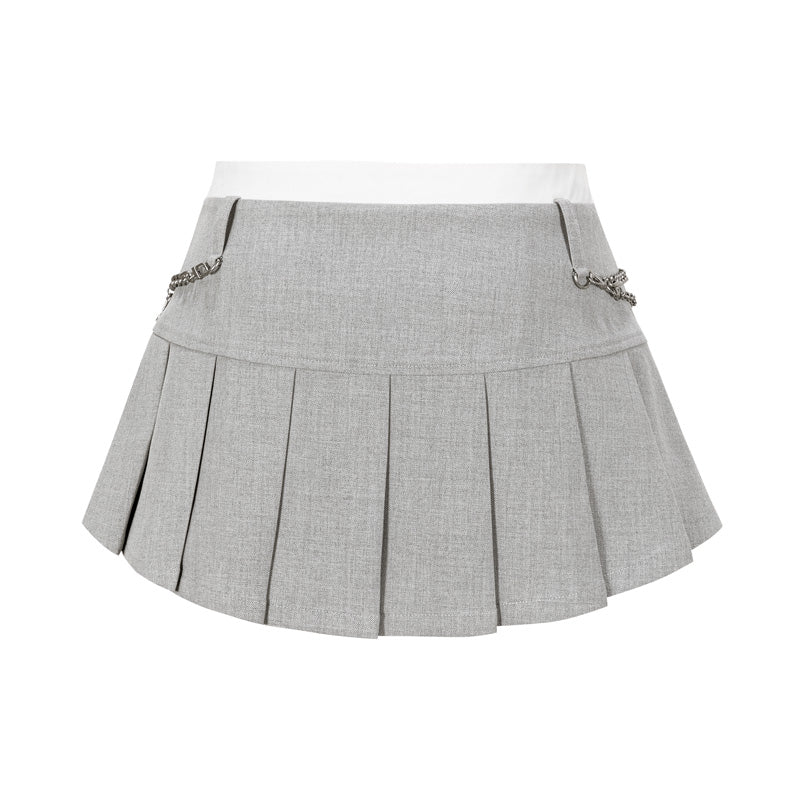 13DE MARZO Chains Multi-Pocket Skort Grey