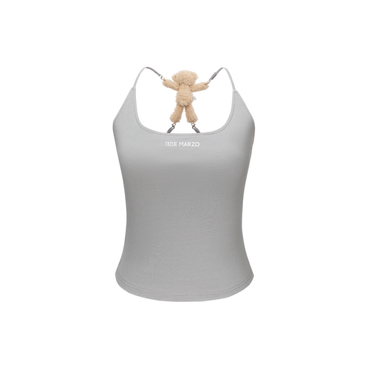 13DE MARZO Back Bear Harness Top Grey