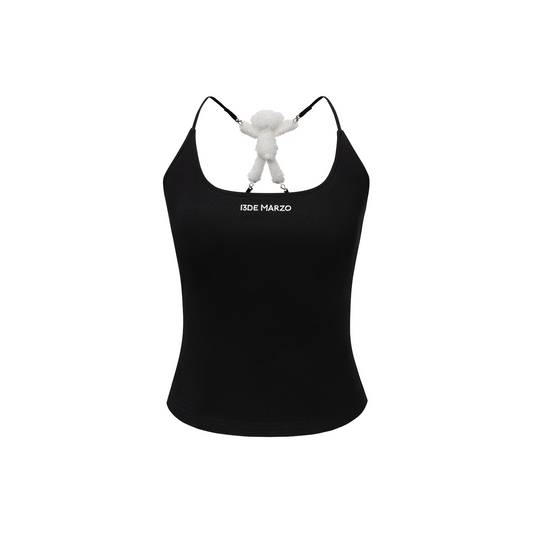 13DE MARZO Back Bear Harness Top Black