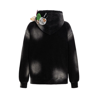 13DE MARZO Badge Retro Hoodie Black