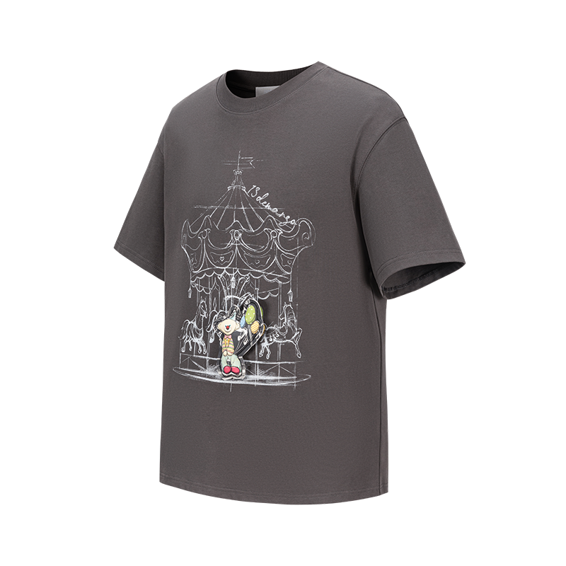13DE MARZO Carousel Clown Bear T-shirt Grey