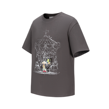 13DE MARZO Carousel Clown Bear T-shirt Grey